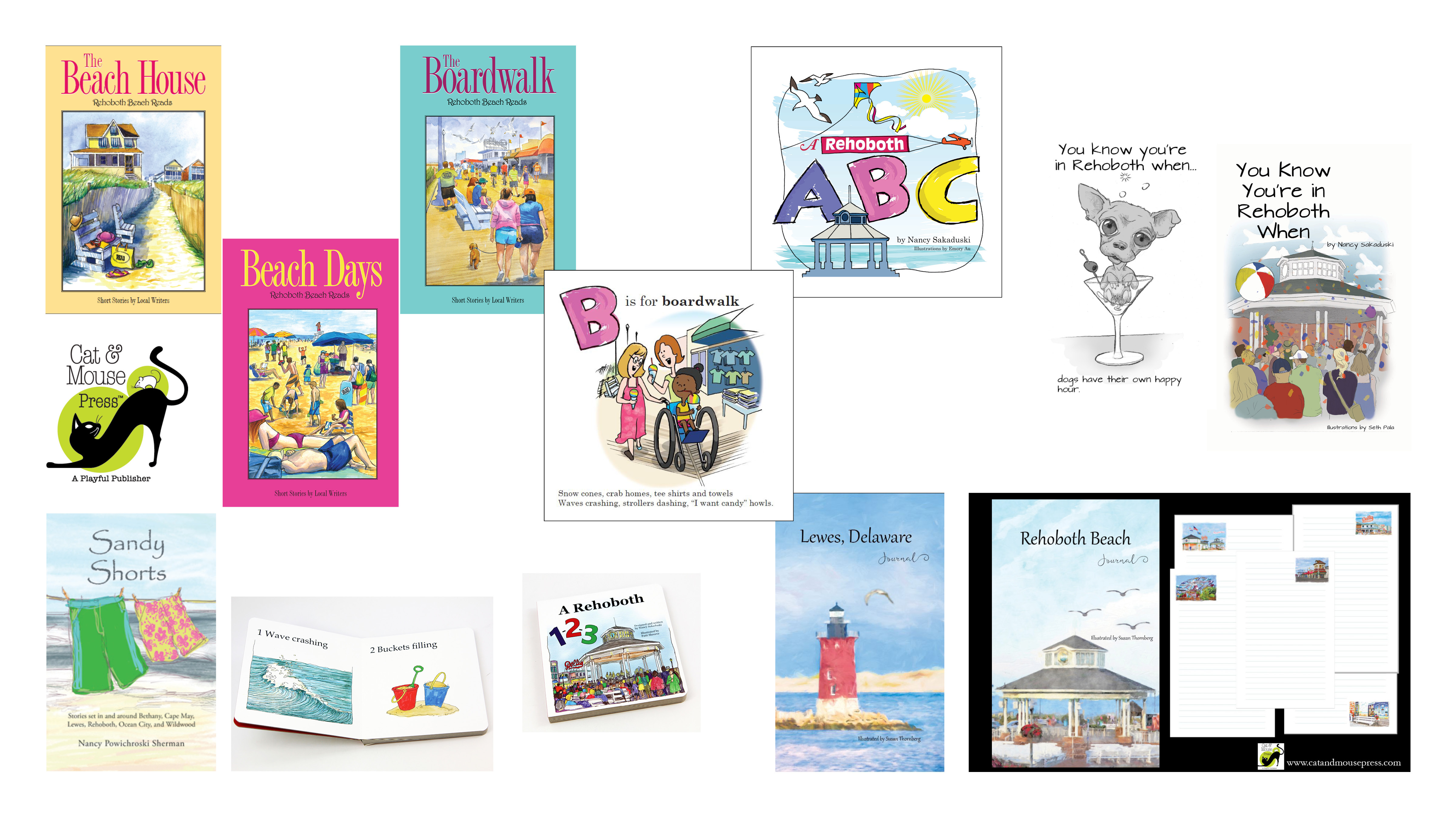 Illustrations from Cat & Mouse Press books