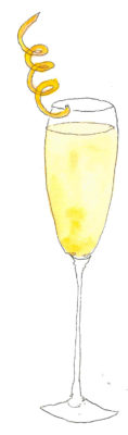 French 75 cocktail happy hour