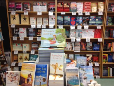 books displayed in bookstore